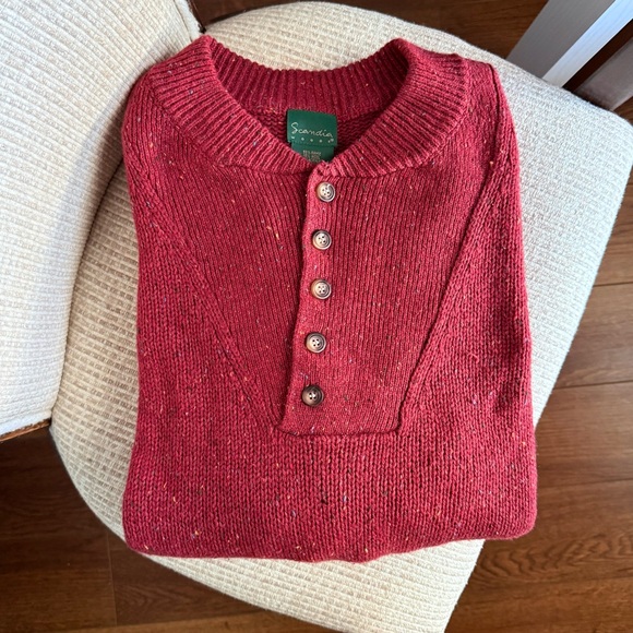 Other - Vintage 1990’s Marled Henley Sweater | XXL